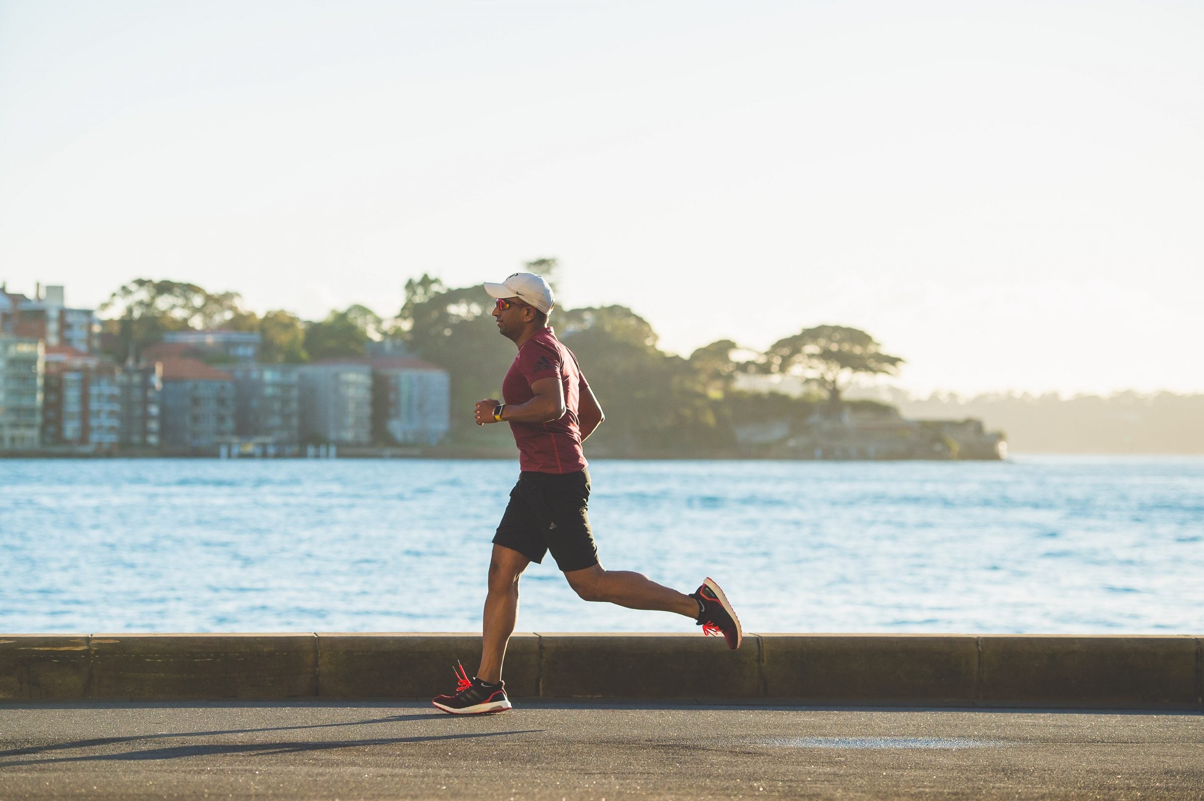 runner on waterfront
