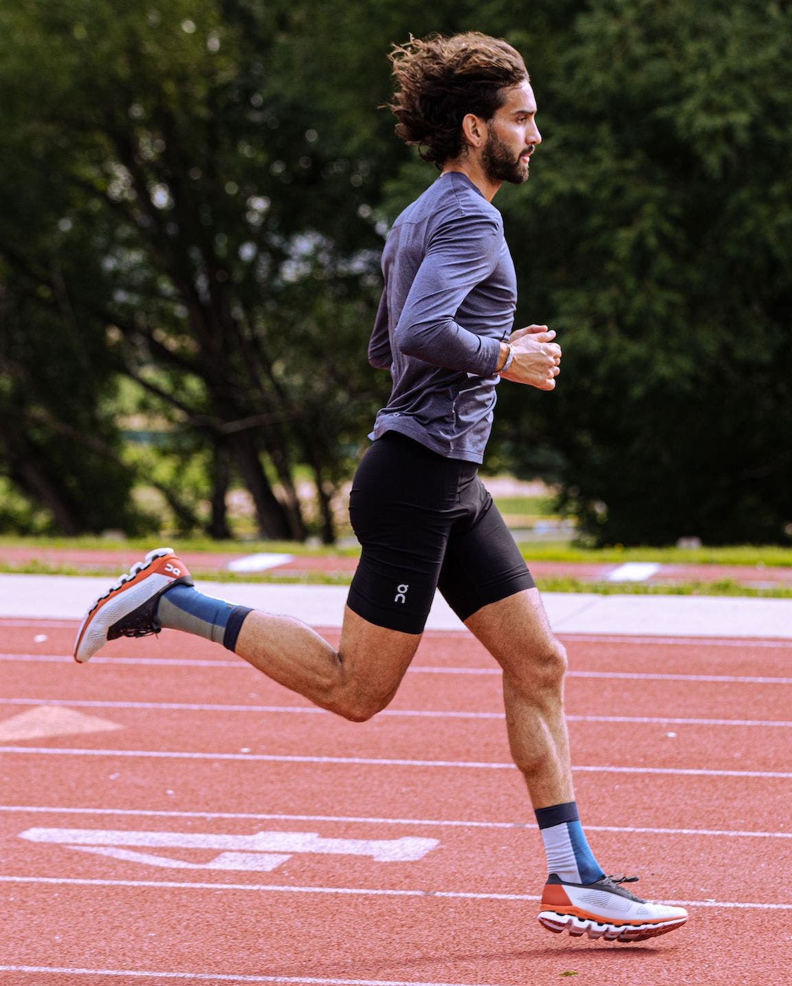 Morgan McDonald runs in ON gear on the track.