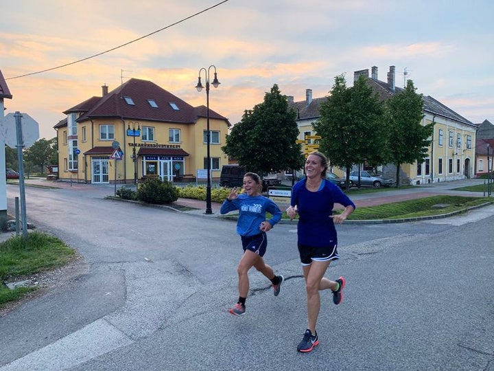 Dawn run in Rajka, Hungary