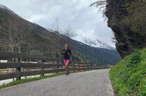 Running in the Alps, Brenner, Italy