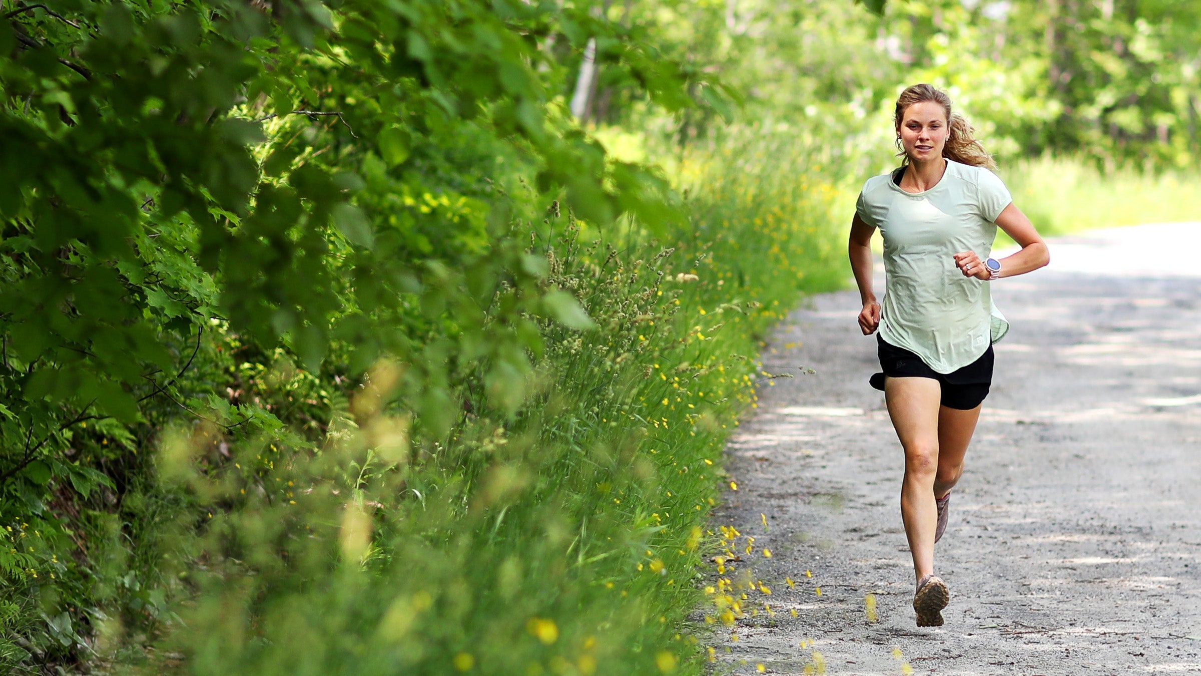 Olympic Cross-Country skier Jessie Diggins trains