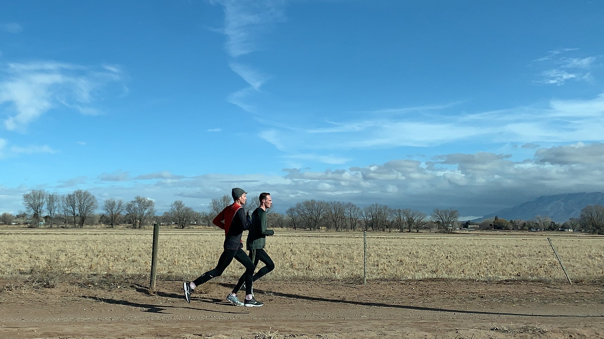 Matt McDonald and teammate training for the Olympic trials