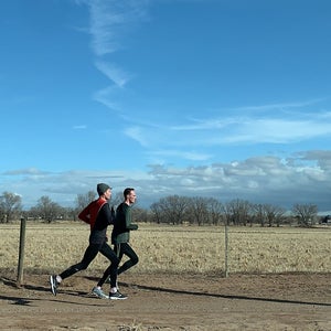 Matt McDonald and teammate training for the Olympic trials