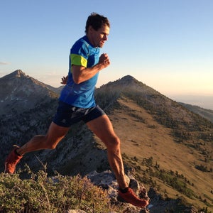 Max King running in the mountains