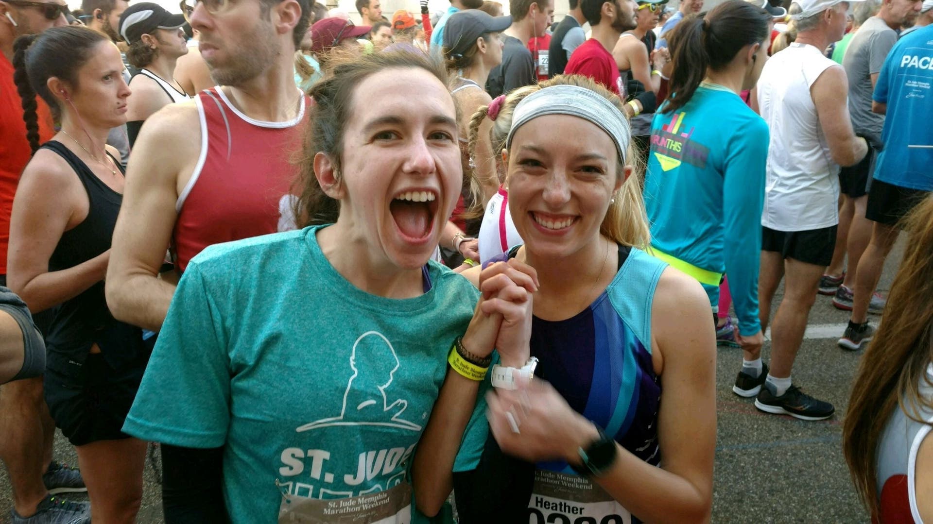 Lindsey and Heather Pre-Race St.Jude Marathon