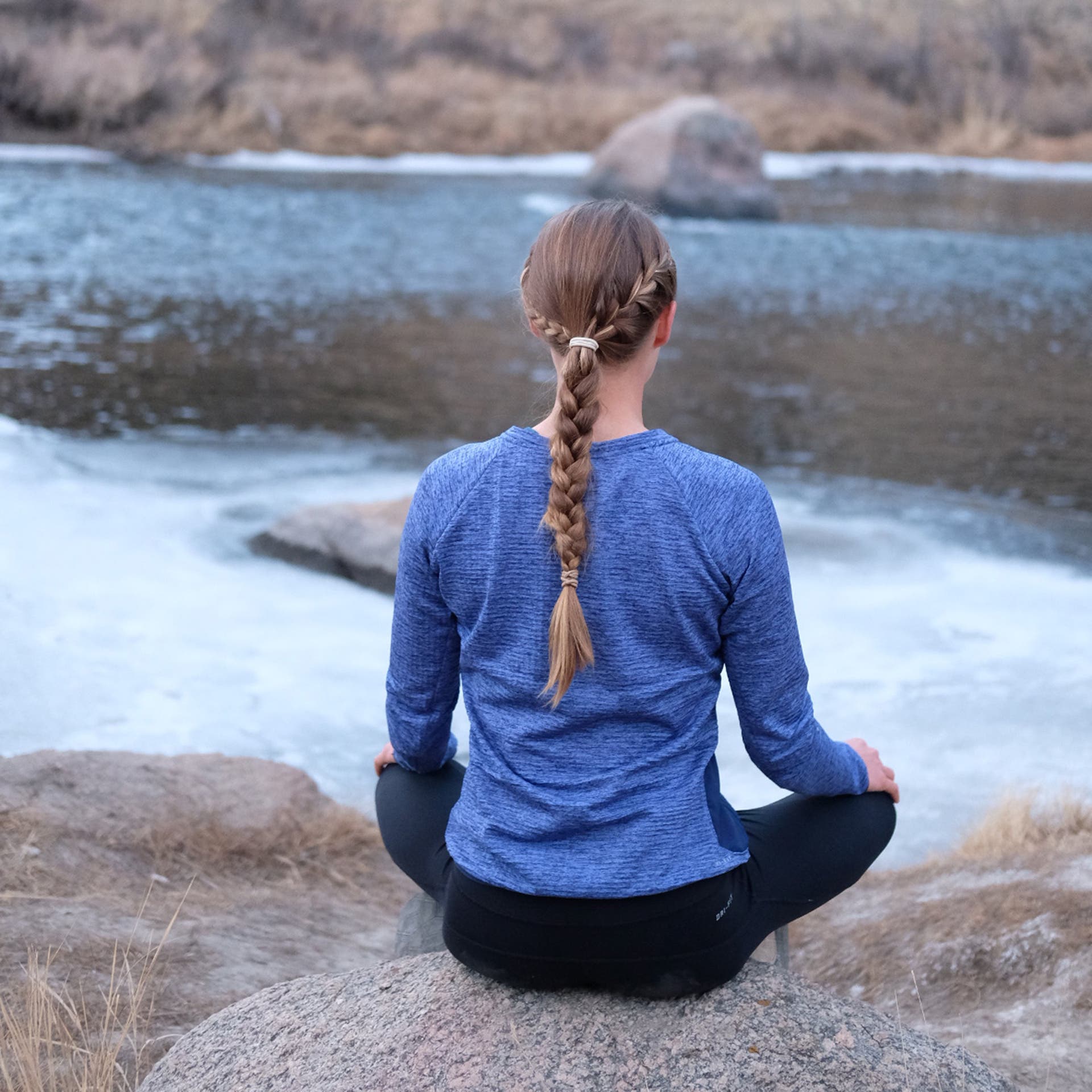 woman meditating