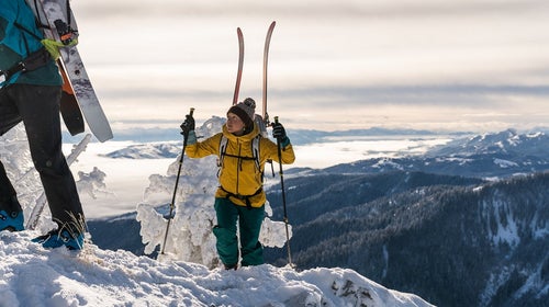 AMGA apprentice guide Rebecca Yaguda bootpacks up Mt. Glory