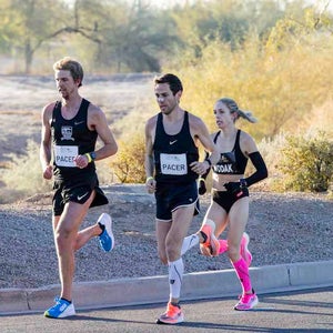 Natasha Wodak running in the Marathon Project