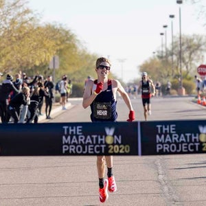 Marty Hehir winning the Marathon Project