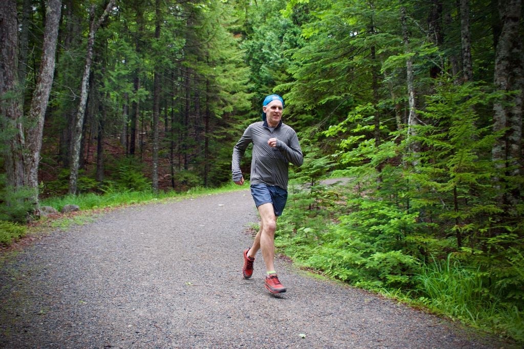 Gary Allen training by feel in Acadia