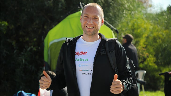 Aleksandr Sorokin at the Spartanion 12-hour race in Tel Aviv, Israel