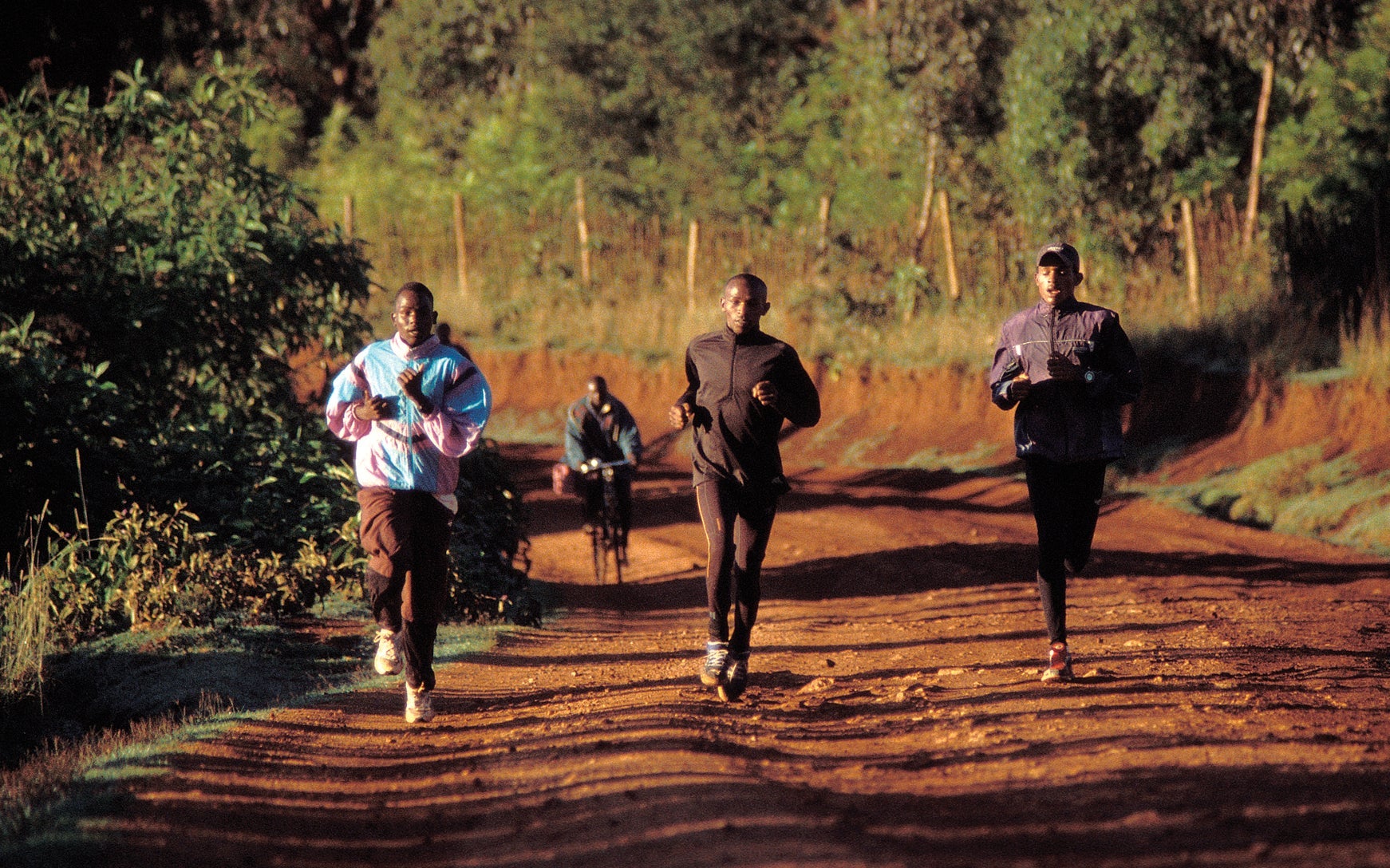 morning runners in Iten, Kenya