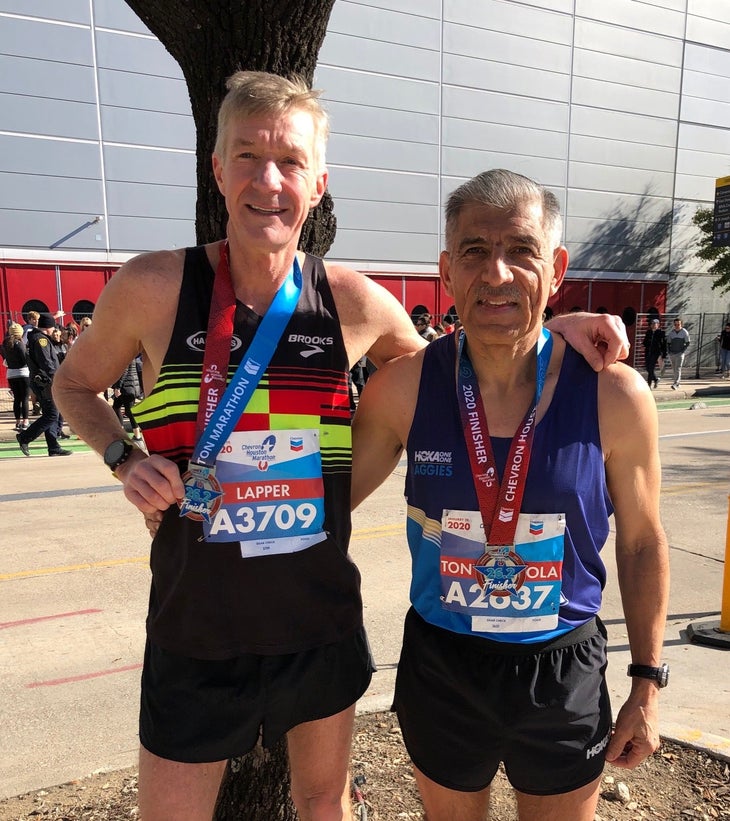 Steve Schmidt and Tony Arreola 6 decade marathoners