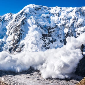 avalanche comes from a big mountain