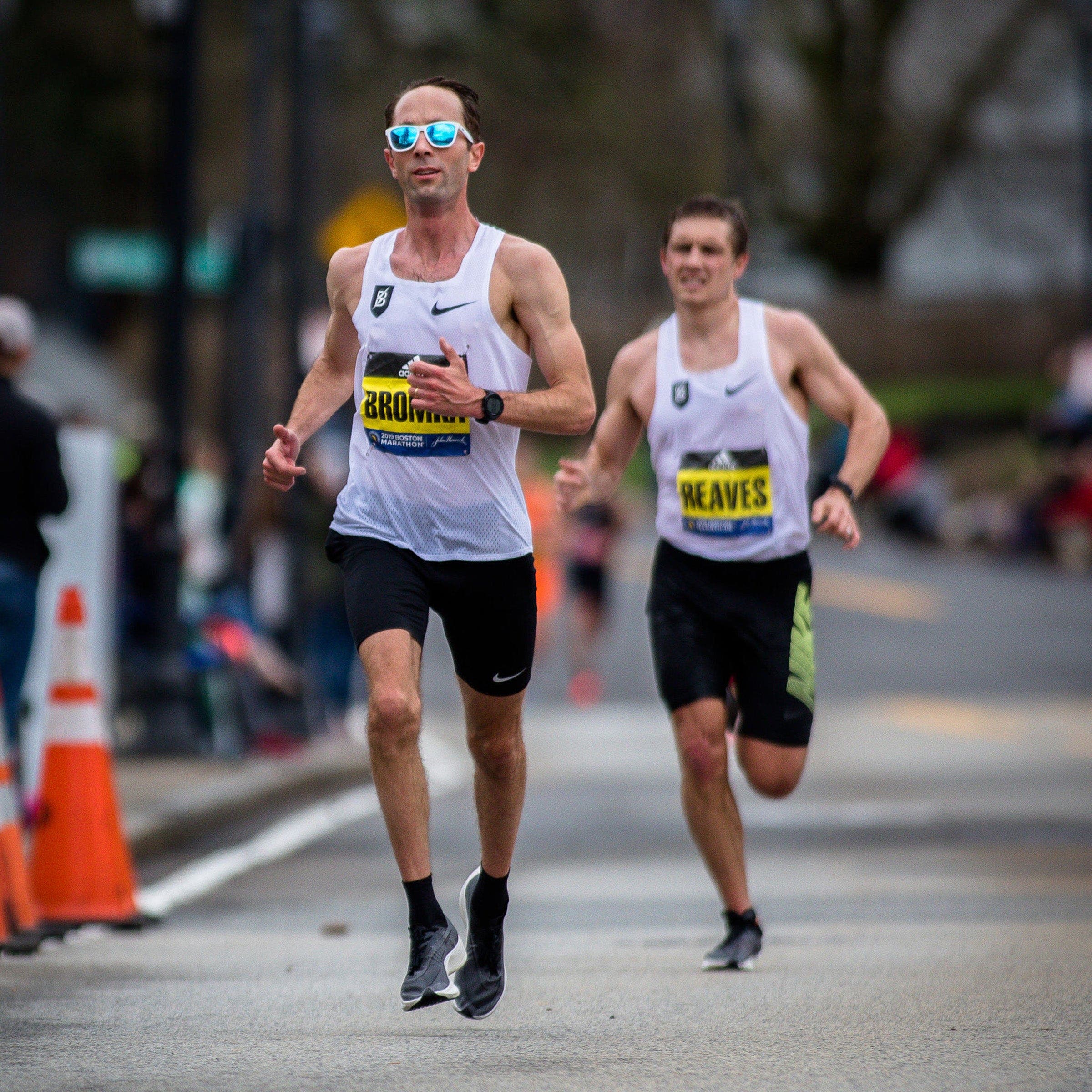Peter Bromka and Patrick Reaves racing together in the 2019 Boston race.