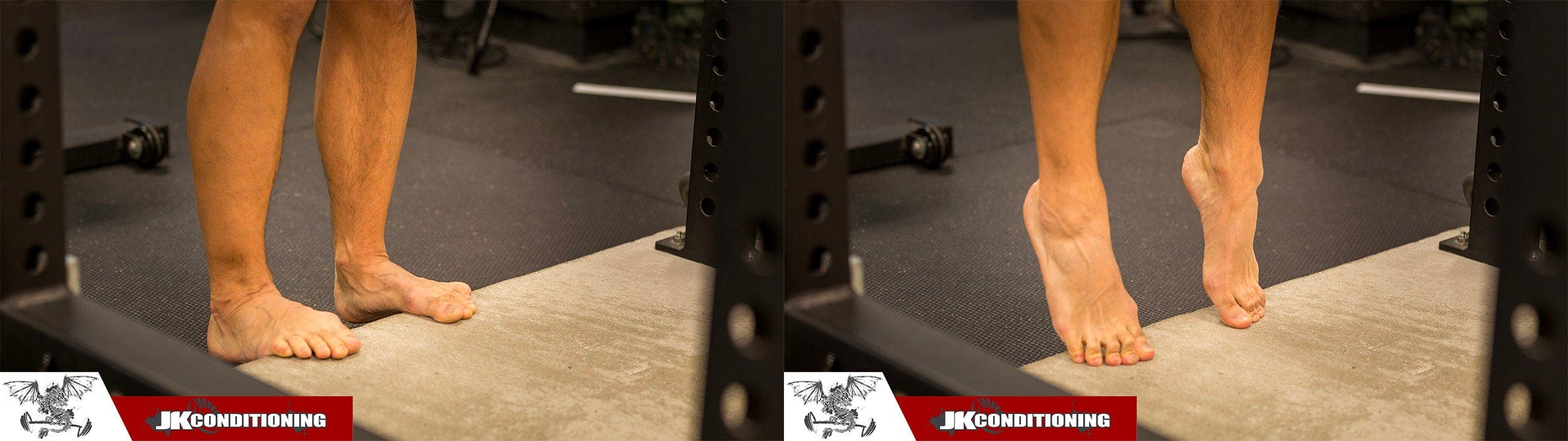 calf raise to big toe press