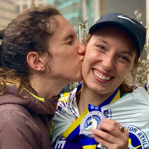 Training partners Lindsey and Heather Post Boston