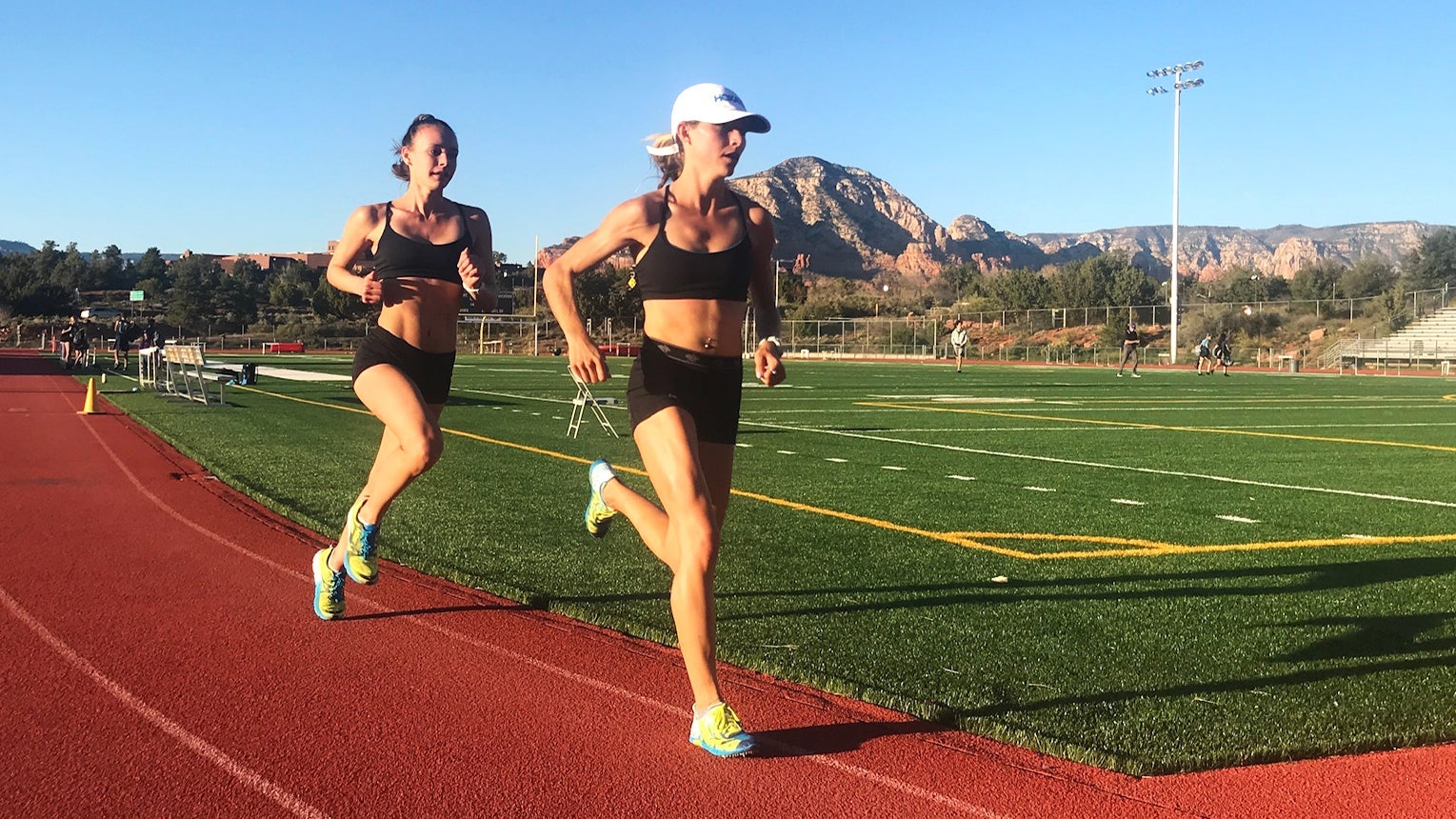 NAZ Elite women training on track in Flagstaff