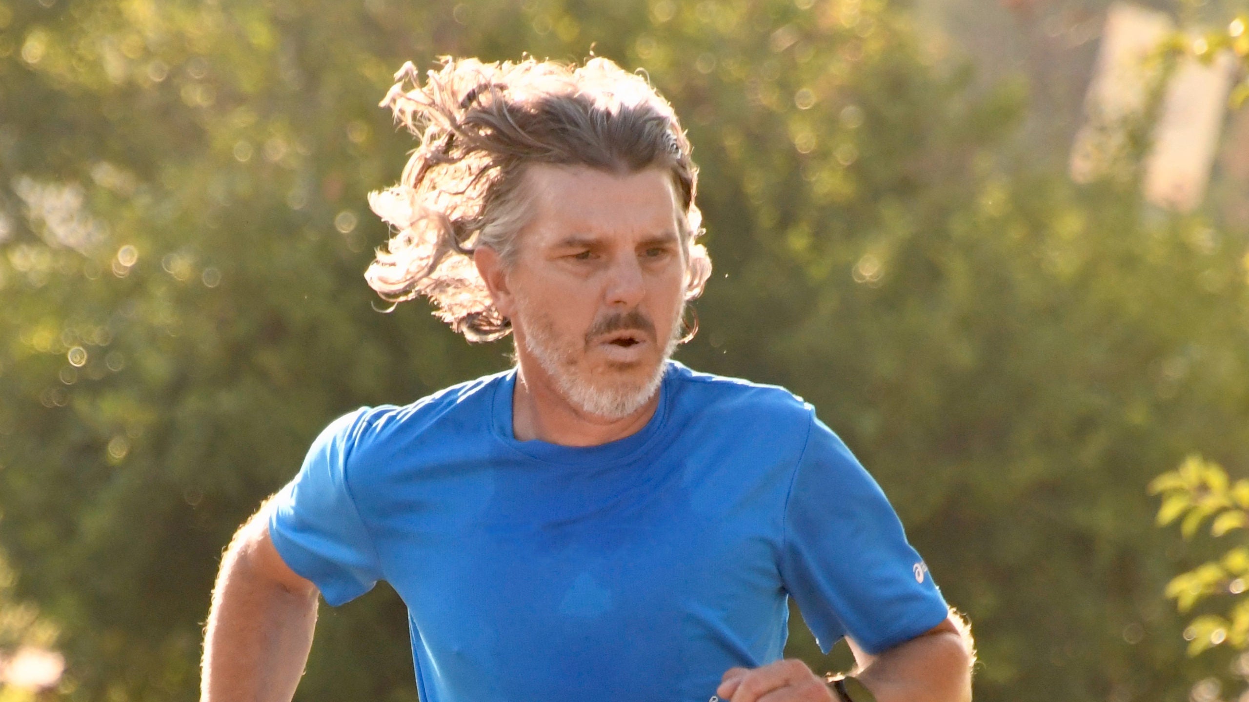 running hard