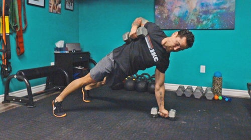 dumbbell rotational exercise