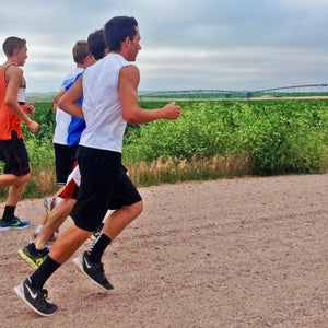 high school boys group in summer training