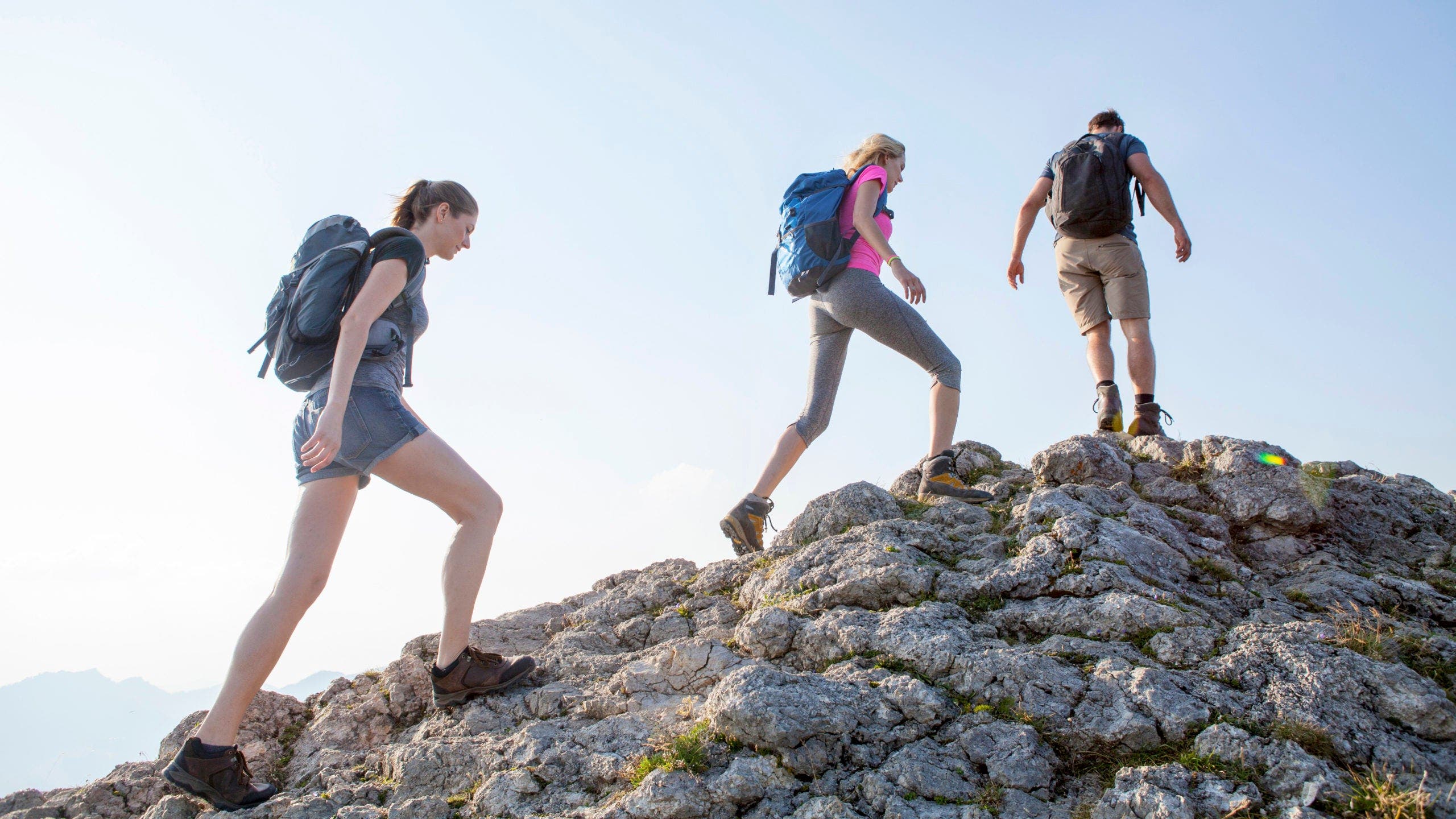 variable terrain while hiking
