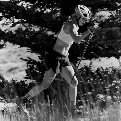 Jessie Diggins roller skiing