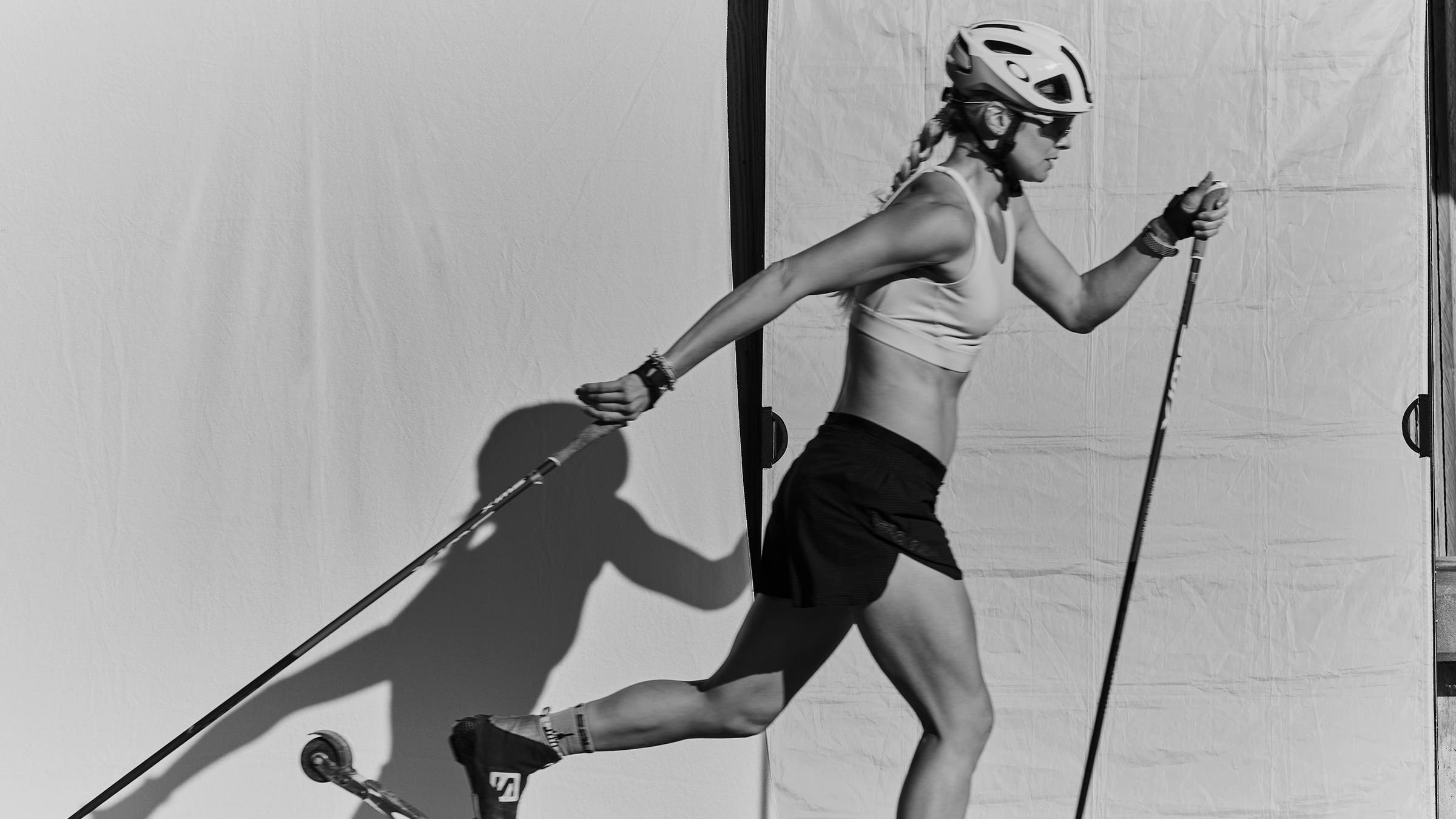 Jessie Diggins roller skiing
