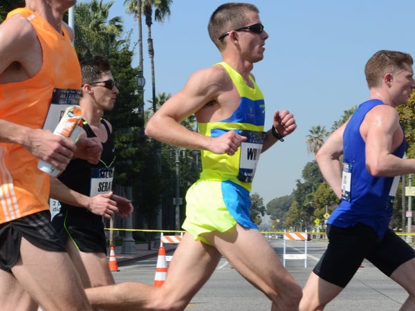 Runner competing in a race