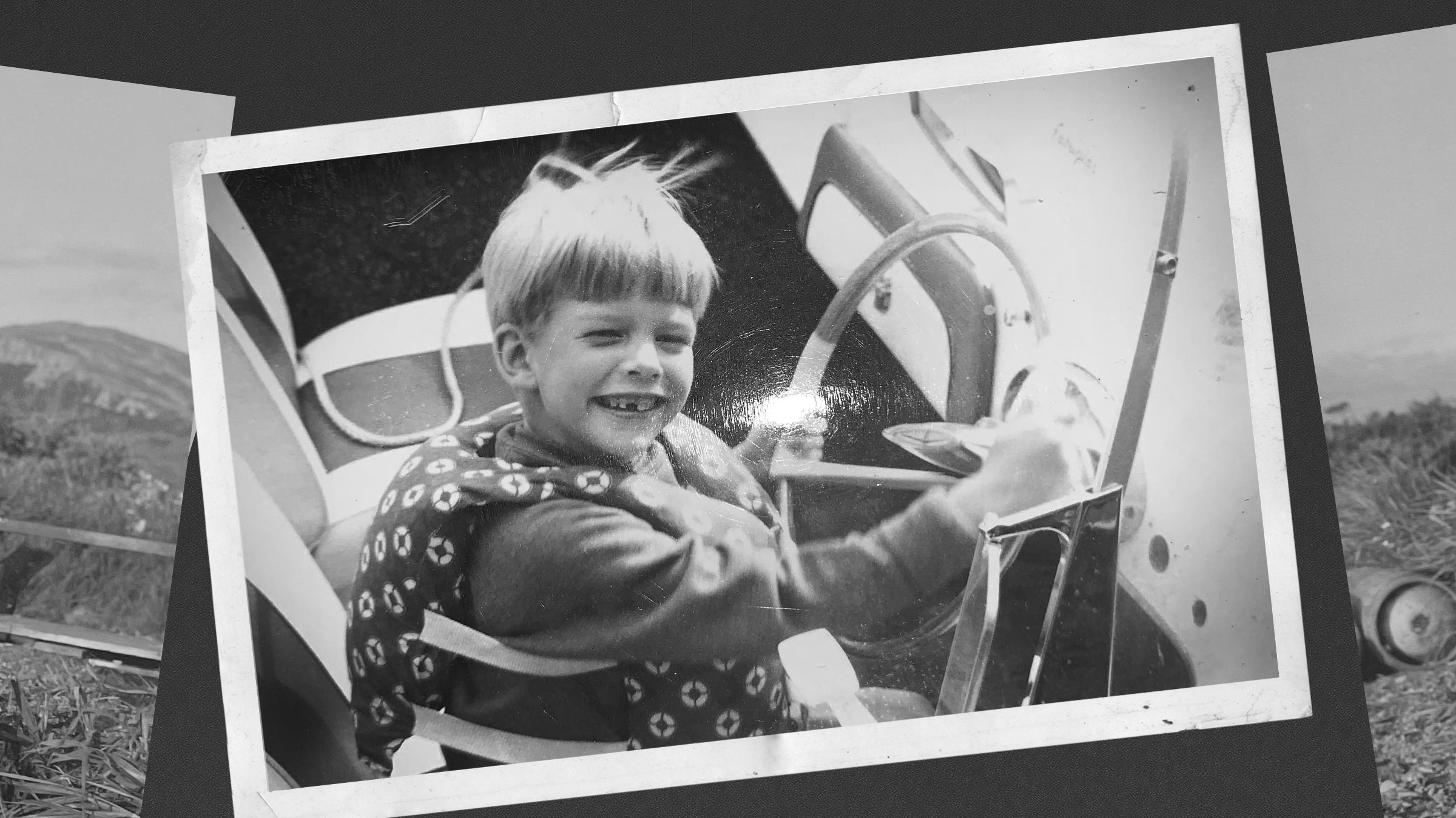 Young Marshall Sella revving it up in northern Minnesota in the mid-1960s