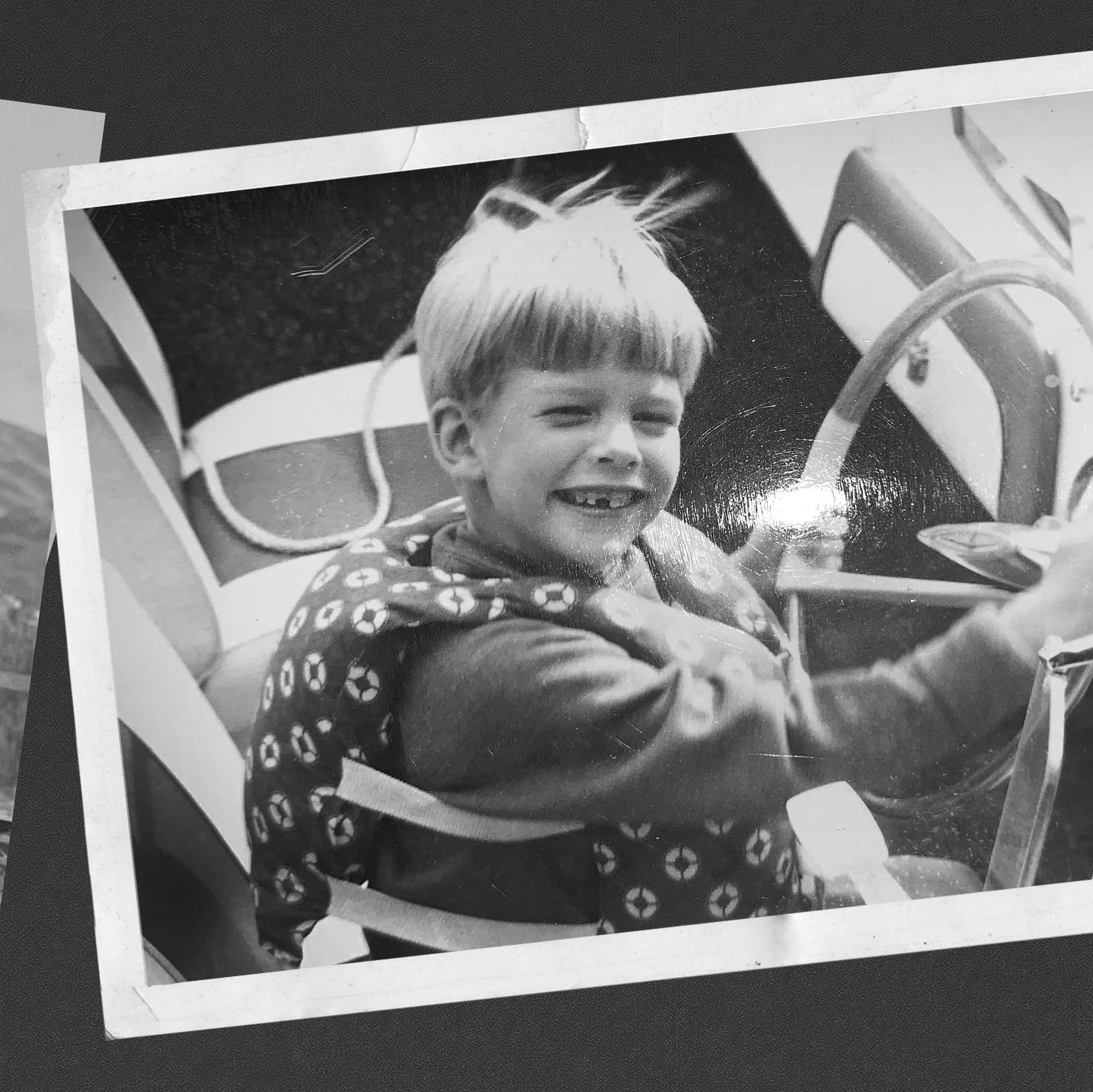 Young Marshall Sella revving it up in northern Minnesota in the mid-1960s