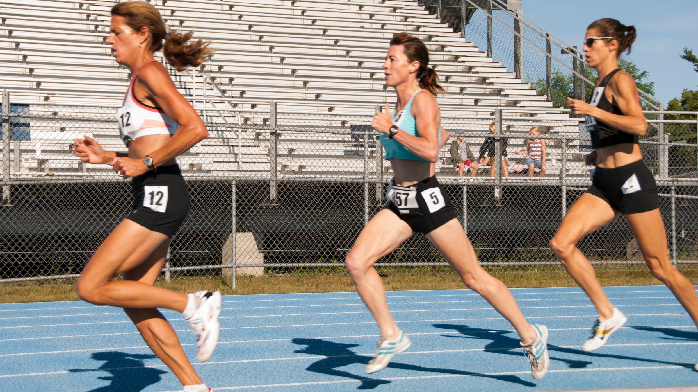 masters women competing on track