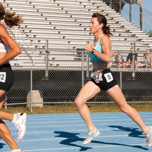 masters women competing on track