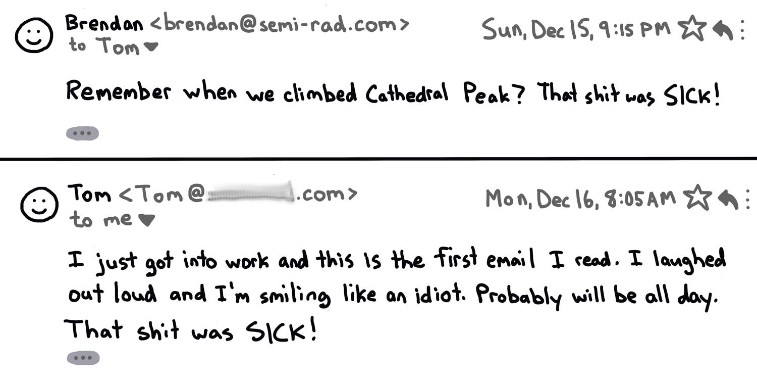 Brendan and Tom illustrated conversation