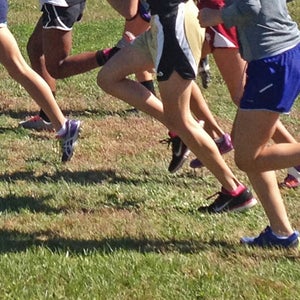 middle school cross country runners legs