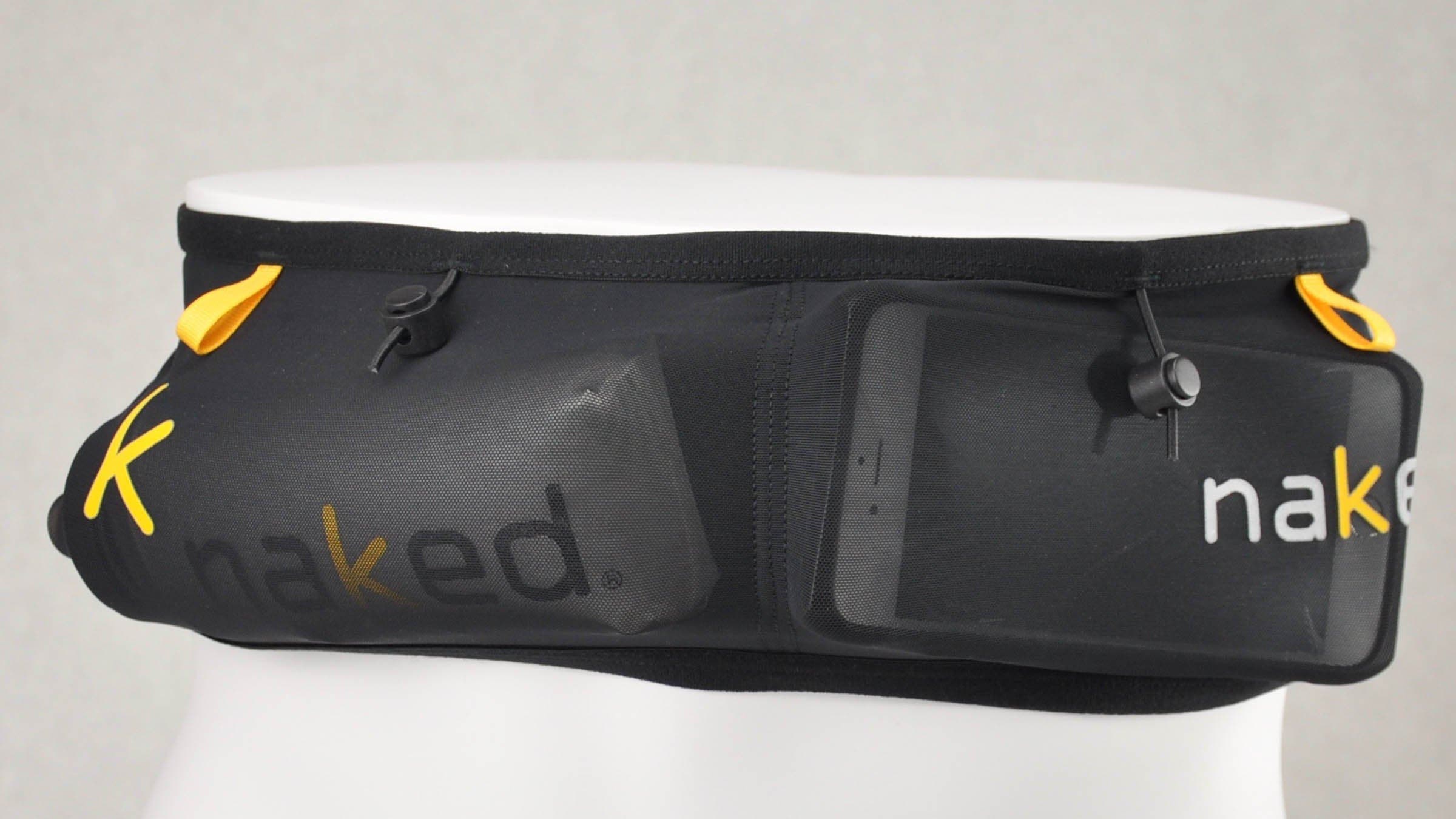 Naked Running Band with products in pockets