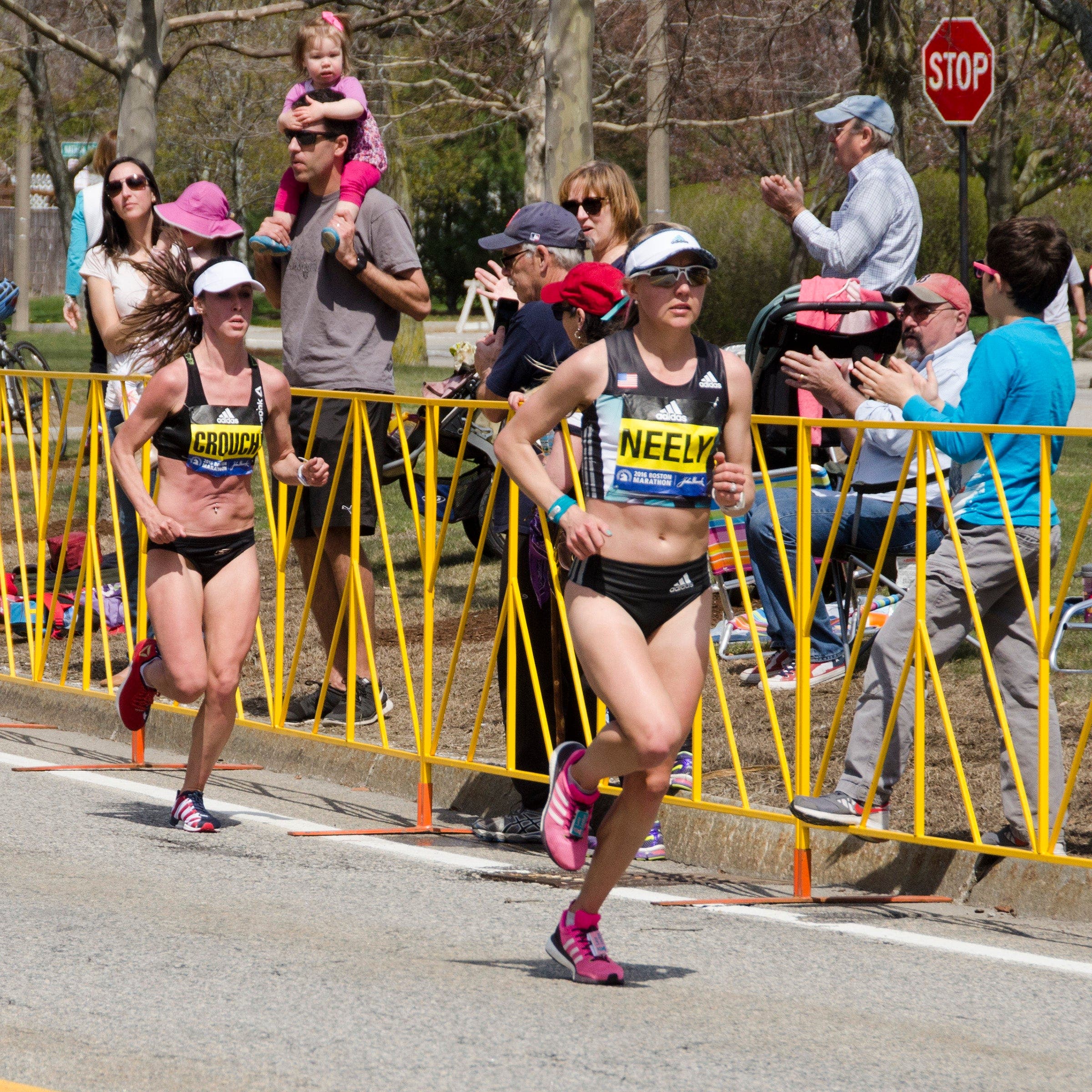 Neely Spence Gracey in the 2016 Boston Marathon