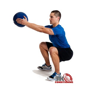 proper squat med ball