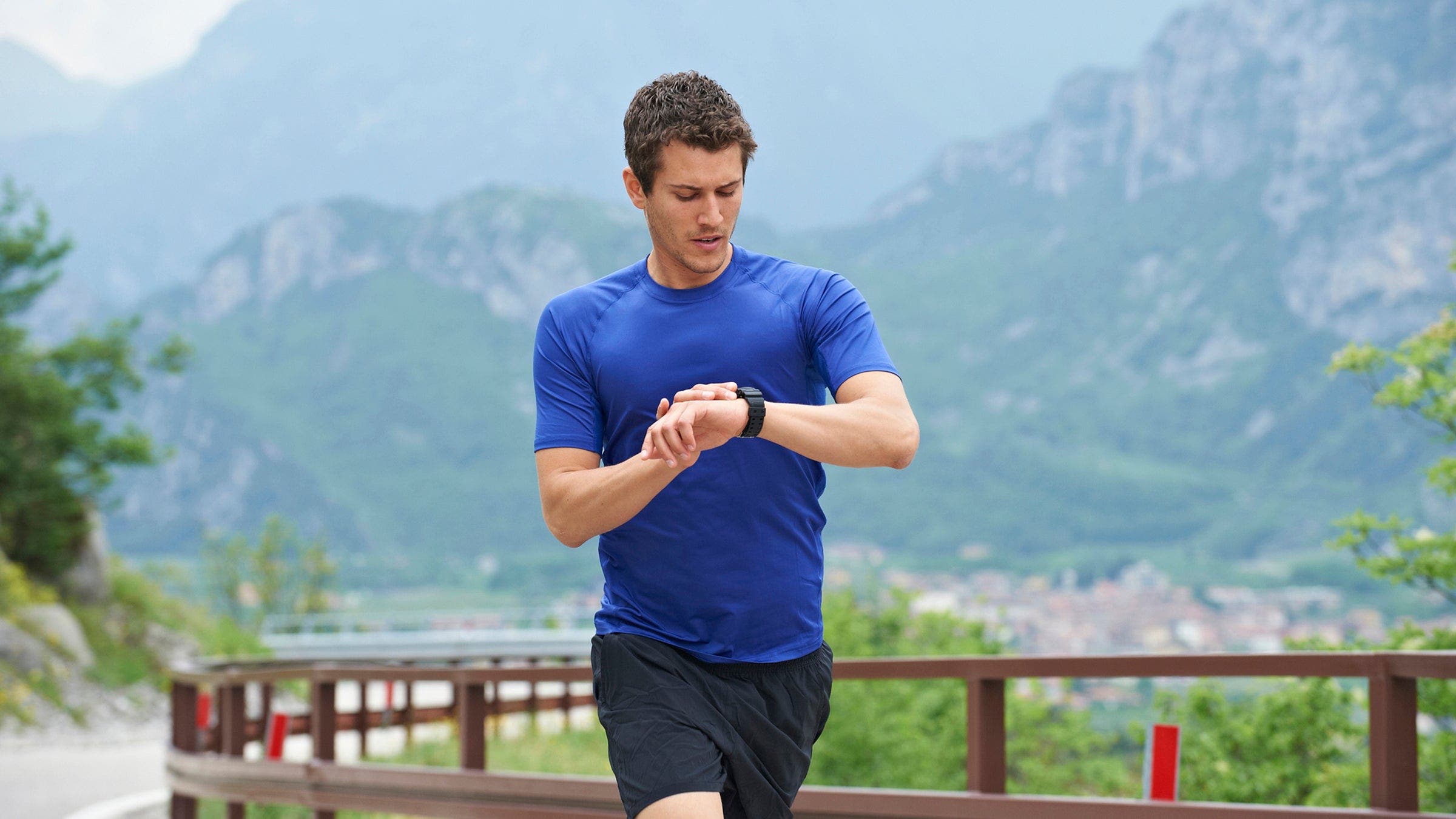 checking heart rate while running