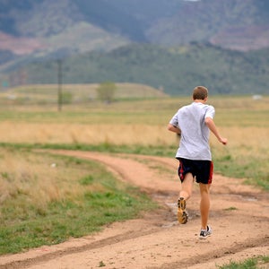 young runner heading into foothills