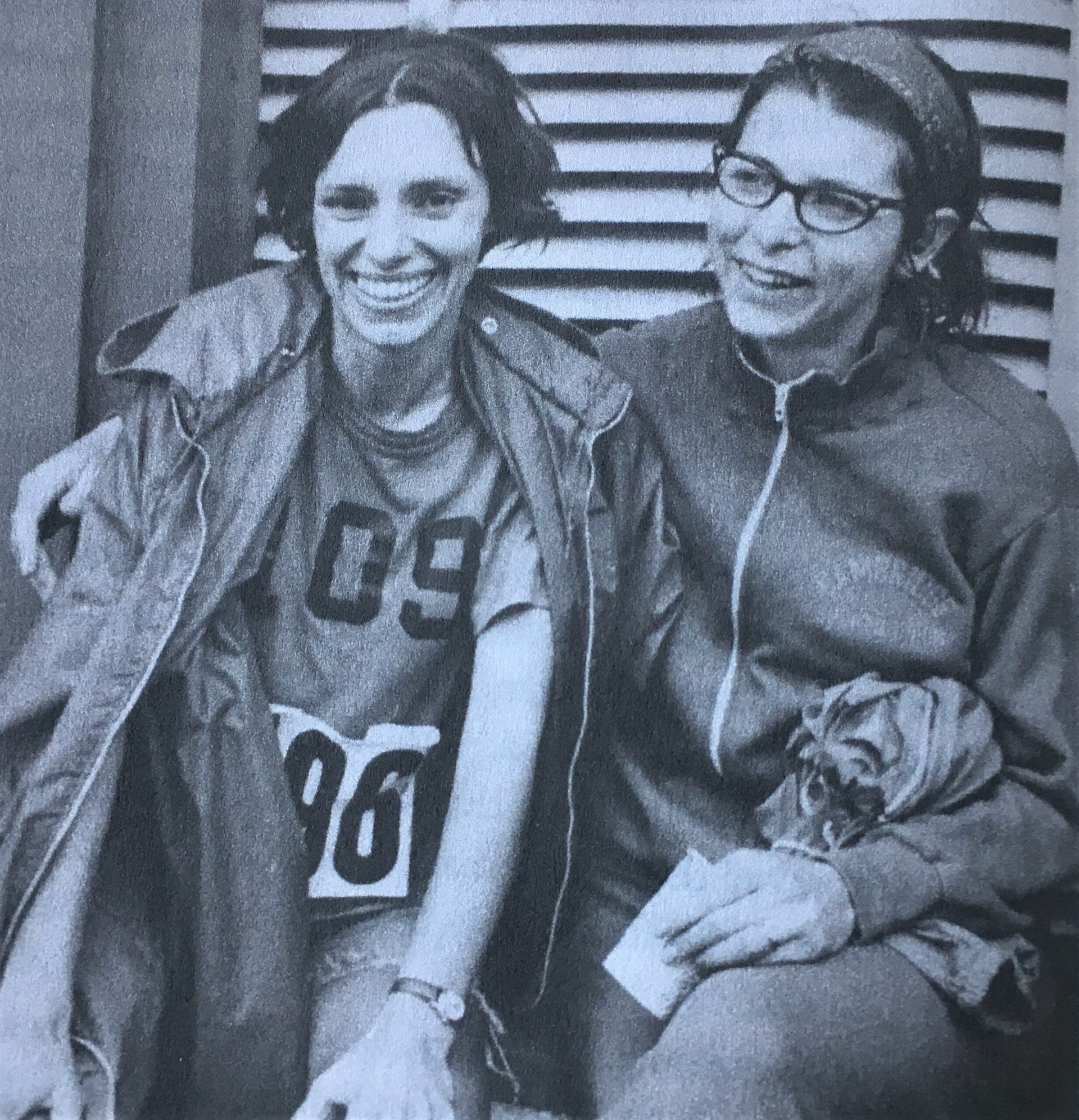Nina Kuscsik and Sara Mae Berman post-Boston 1971.