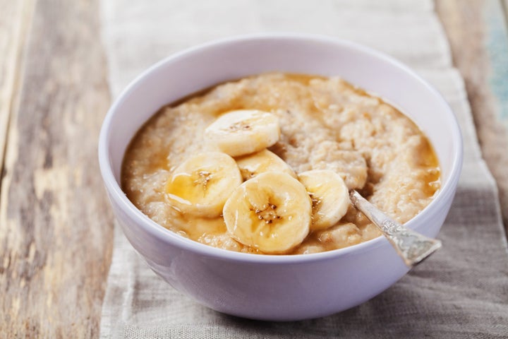 porridge and banana