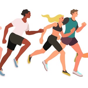 illustration of runners' strides