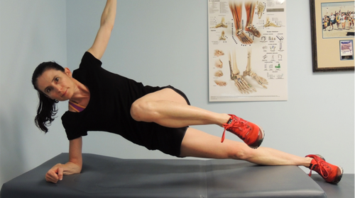 sideplank with running motion