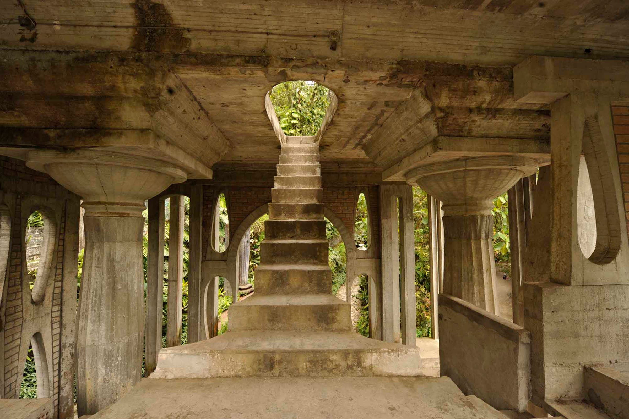 A stairway in Las Pozas