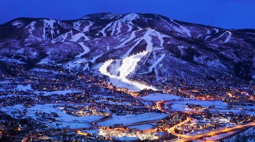 Steamboat Springs at dusk