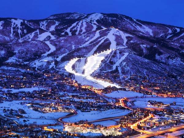 Steamboat Springs at dusk