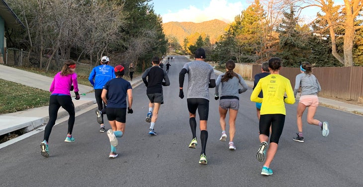 strides uphill Boulder Track Club