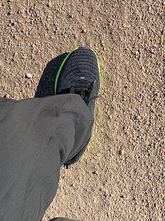 testing running shoes