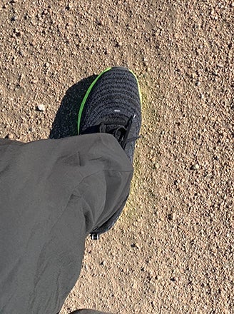 testing running shoes